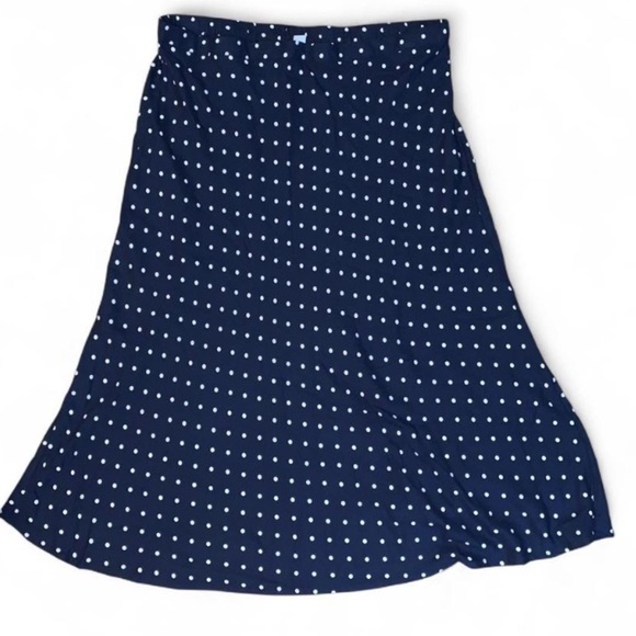 Old navy blue Navy Polka Dot Midi Skirt fluted femme size xl pull on - Picture 7 of 7